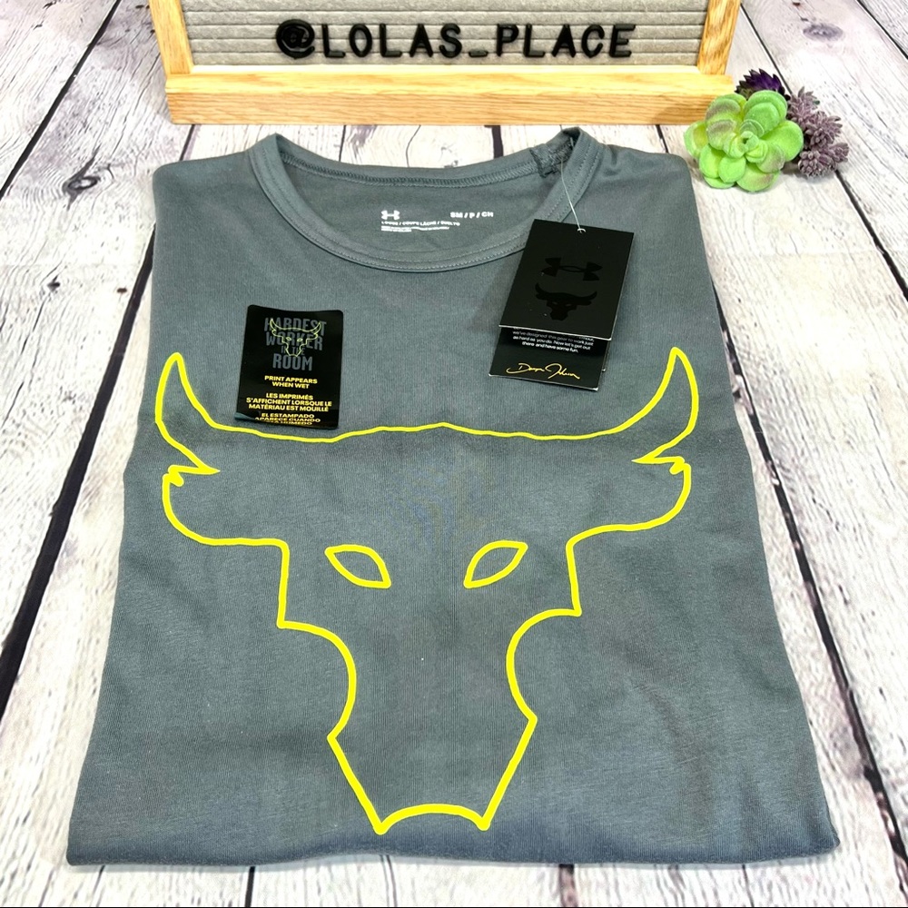 UNDER ARMOUR PROJECT ROCK/Brahma “Hardest Worker in the Room” Muscle Tee